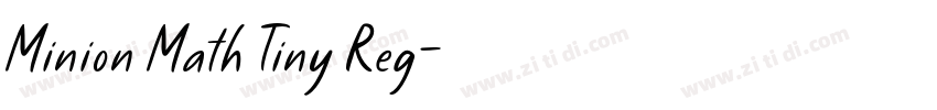 Minion Math Tiny Reg字体转换